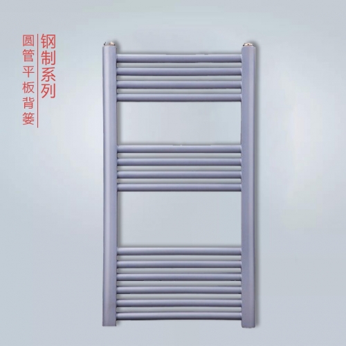 鋼制圓管平板背簍散熱器